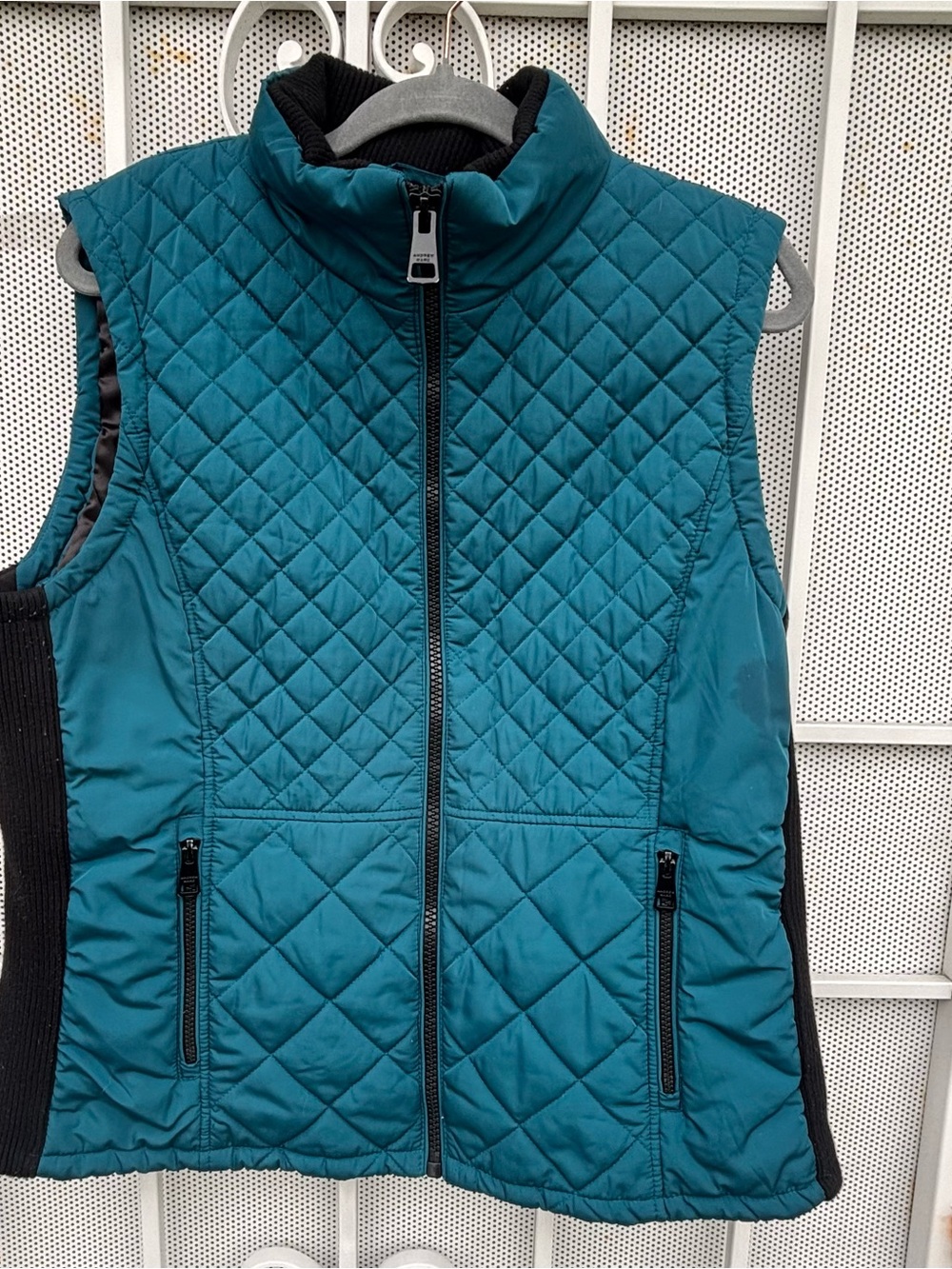 Andrew Marc Teal Quilted Vest